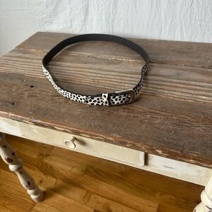 Leopard Print Women’s Belt - Black and Tan